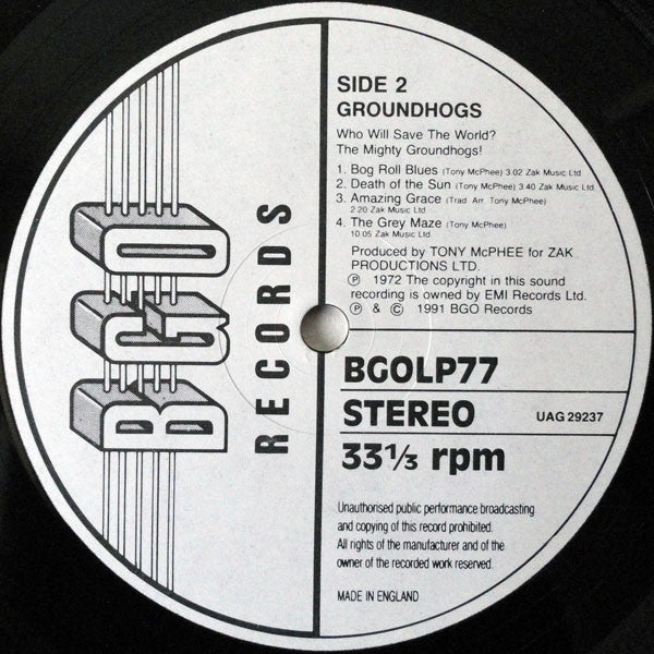 Groundhogs Who Will Save The World? The Mighty Groundhogs! -  VINYL LP in GATEFOLD