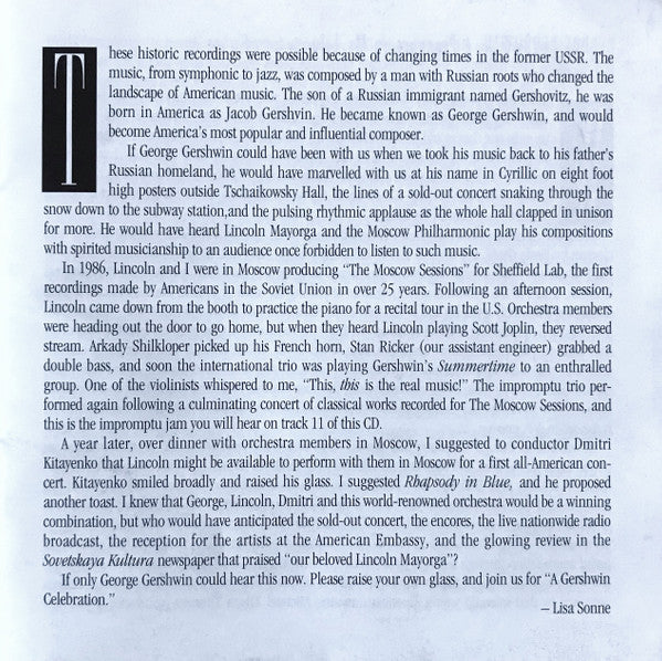 A Gershwin Celebration (CD) | Near Mint (NM) Near Mint (NM) Retro Vinyl Club