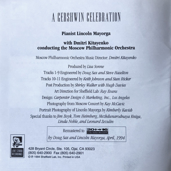 A Gershwin Celebration (CD) | Near Mint (NM) Near Mint (NM) Retro Vinyl Club