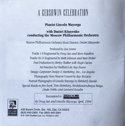 A Gershwin Celebration (CD) | Near Mint (NM) Near Mint (NM) Retro Vinyl Club