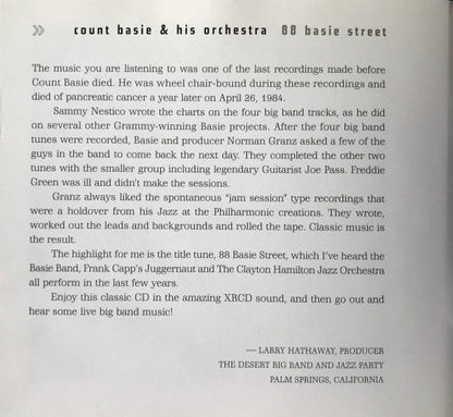 "88 Basie Street" (XRCD) | Near Mint (NM) Excellent (EX) Retro Vinyl Club
