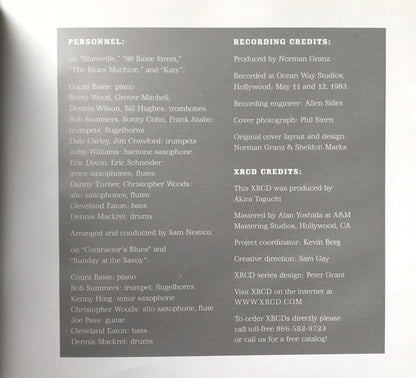 "88 Basie Street" (XRCD) | Near Mint (NM) Excellent (EX) Retro Vinyl Club