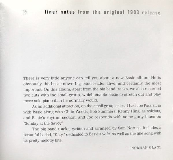 "88 Basie Street" (XRCD) | Near Mint (NM) Excellent (EX) Retro Vinyl Club