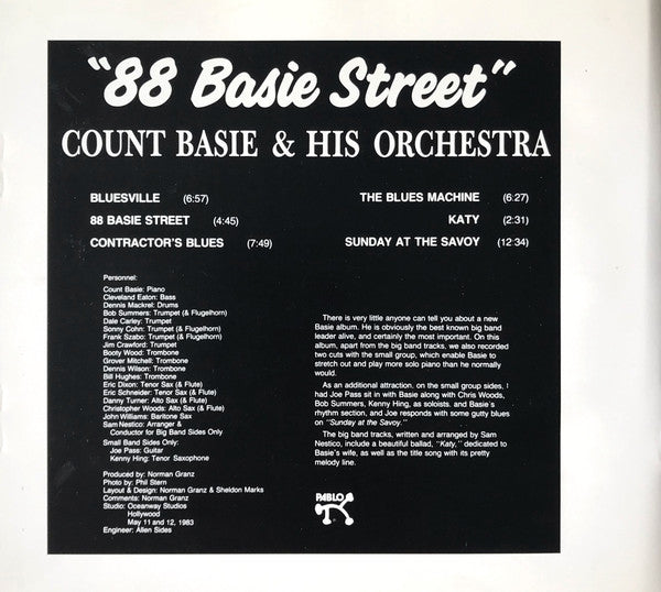 "88 Basie Street" (XRCD) | Near Mint (NM) Excellent (EX) Retro Vinyl Club