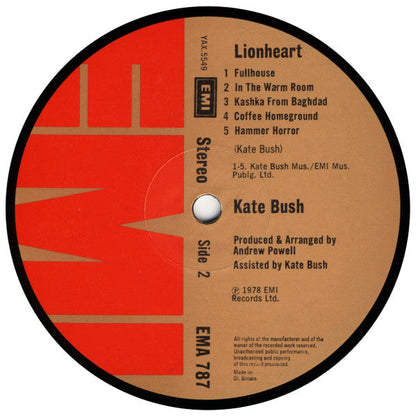Kate Bush Lionheart - VINYL LP Original Issue in Embossed Gatefold Cover