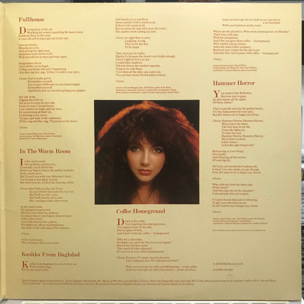 Kate Bush Lionheart - VINYL LP Original Issue in Embossed Gatefold Cover