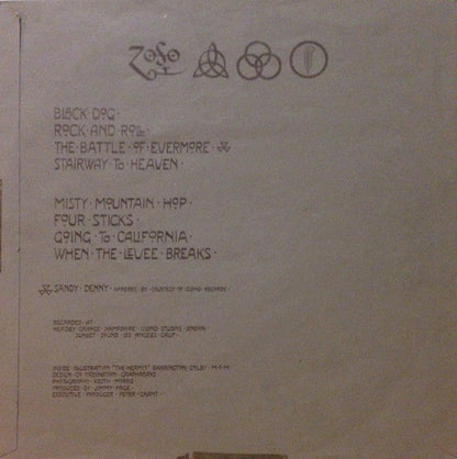 Led Zeppelin - Untitled (IV) - ORIGINAL 1st PRESS VINYL LP on RED/PLUM