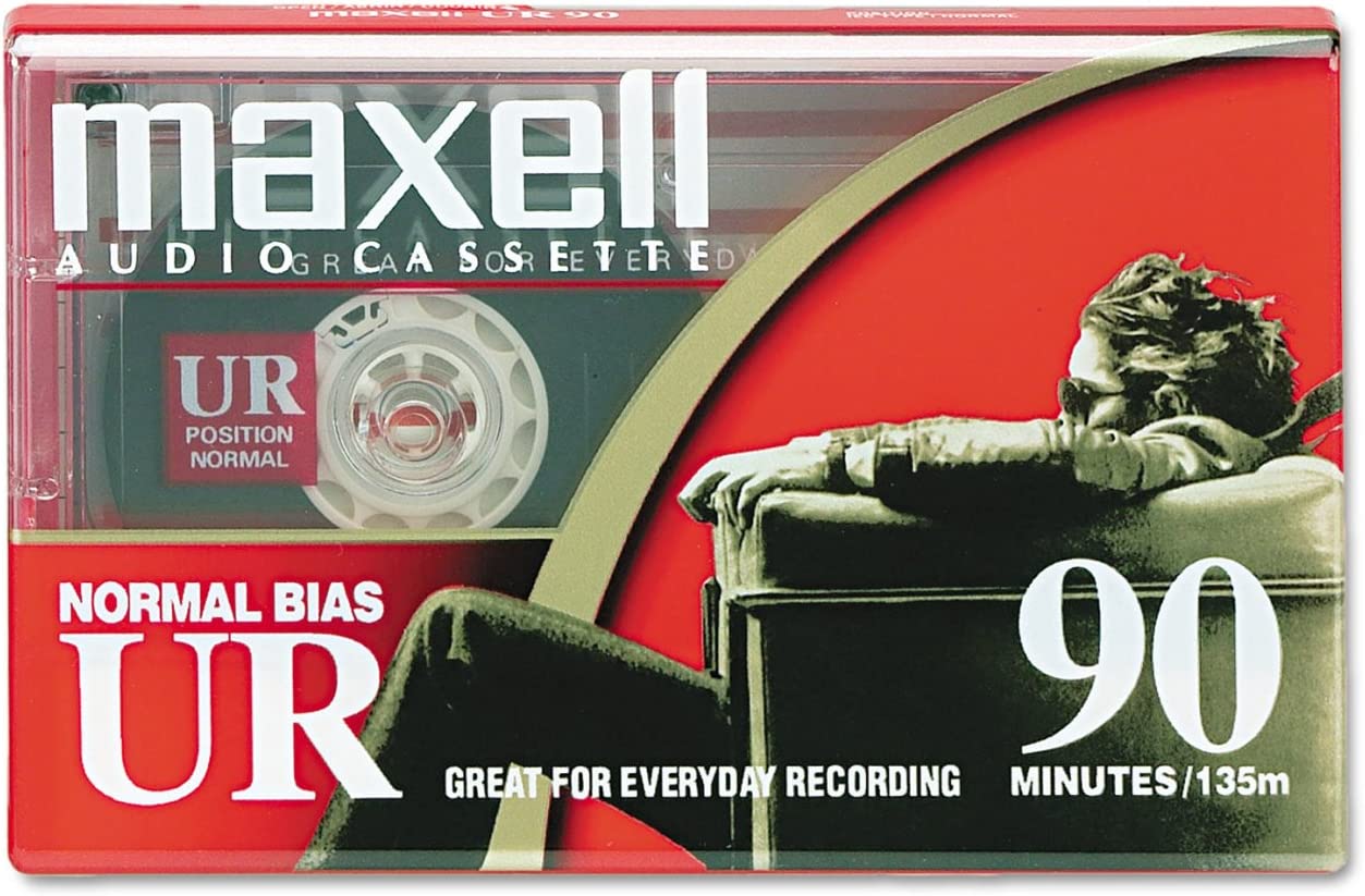 Maxell 108510 UR-90 Single Normal Bias Audio Cassette 90 Minute With Case | Retro Vinyl Club