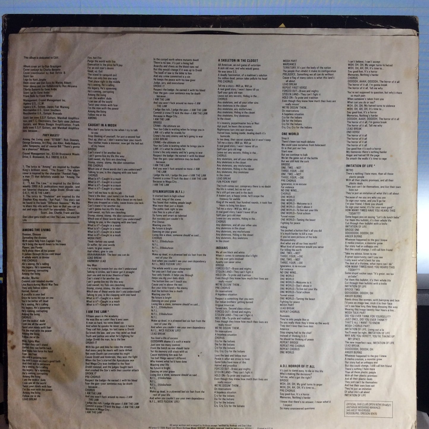 Among The Living (VINYL) | Very Good (VG) Good Plus (G+) Retro Vinyl Club