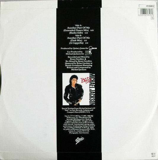 Michael Jackson Another Part Of Me - VINYL 12" -ORIGINAL ISSUE