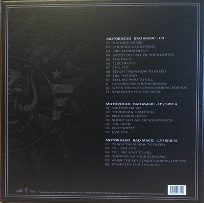 Motorhead Bad Magic - VINYL LP, CD ALBUM, 2 x PATCHES, POSTER BOX LP SET