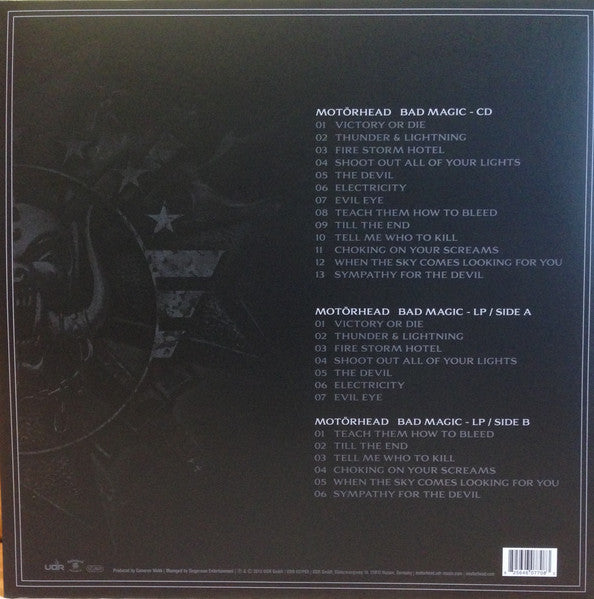 Motorhead Bad Magic - VINYL LP, CD ALBUM, 2 x PATCHES, POSTER BOX LP SET
