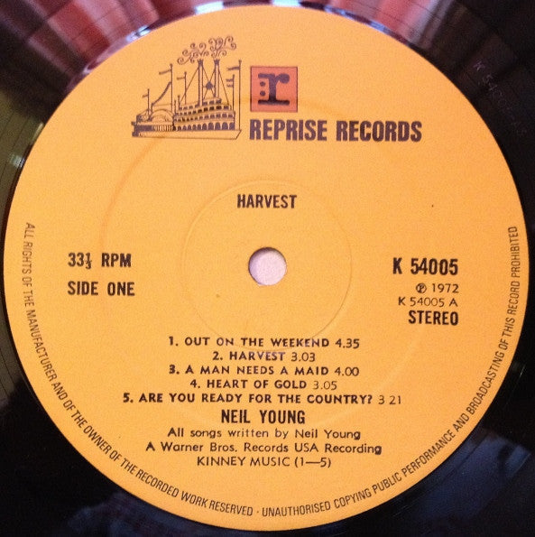 Neil Young Harvest - ORIGINAL 1972 VINYL LP