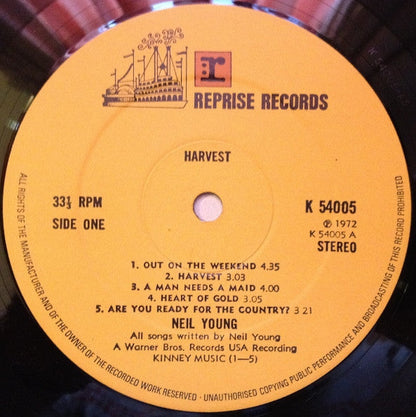 Neil Young Harvest - ORIGINAL 1972 VINYL LP