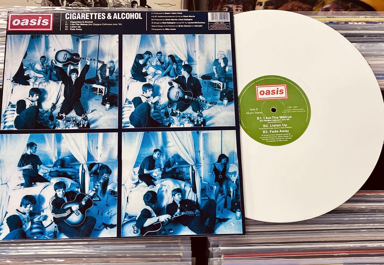 Oasis Cigarettes & Alcohol - WHITE COLOURED VINYL 12"