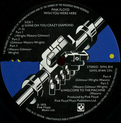 Pink Floyd Wish You Were Here - ORIGINAL VINYL LP with Black Shrinkwrap