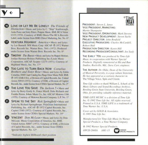 AM Gold (The Early '70s) *CD* |   Retro Vinyl Club