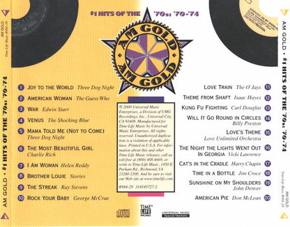 AM Gold - #1 Hits Of The '70s: '70-'74 *CD* |   Retro Vinyl Club