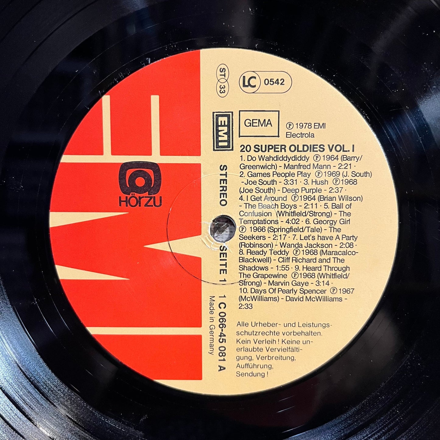 20 Super Oldies Vol. 1 *GERMAN* | Excellent (EX) Excellent (EX) Retro Vinyl Club