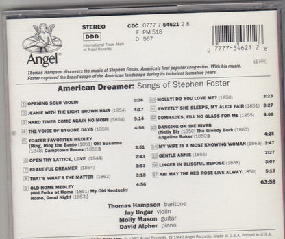 American Dreamer: Songs of Stephen Foster (CD) | Near Mint (NM) Near Mint (NM) Retro Vinyl Club