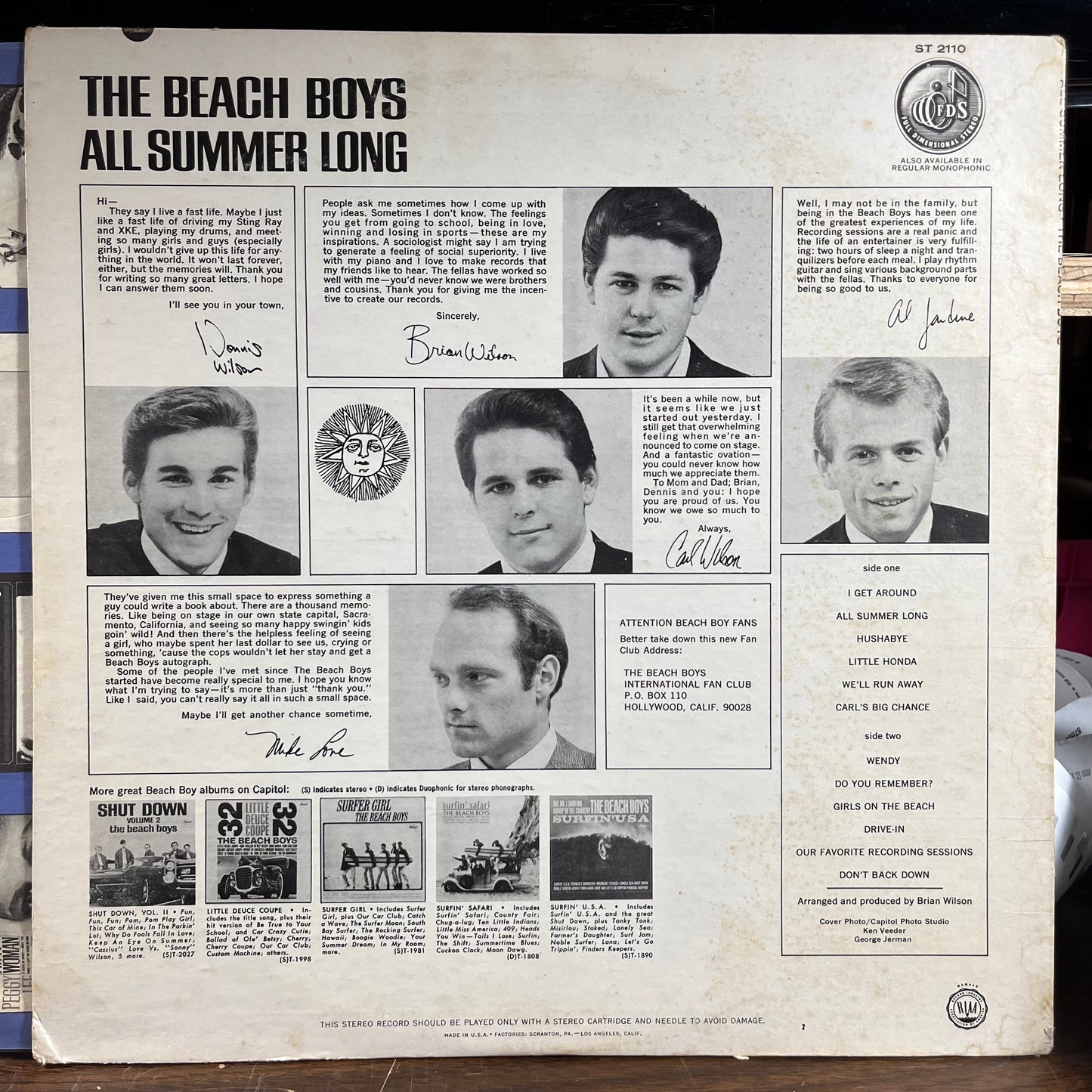 All Summer Long (VINYL) | Very Good (VG) Very Good Plus (VG+) Retro Vinyl Club