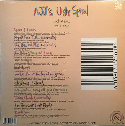 AJJ's Ugly Spiral: Lost Works 2012-2016 *CLEAR* | Near Mint (NM) Near Mint (NM) Retro Vinyl Club