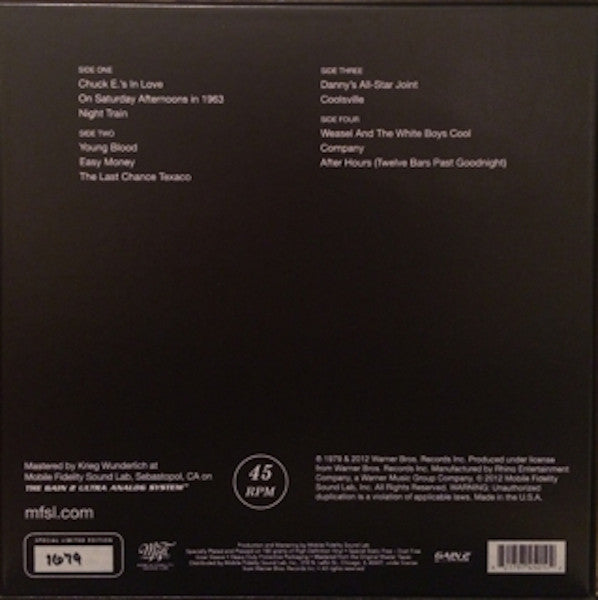 Rickie Lee Jones Rickie Lee Jones - 2 x 180 GRAM VINYL LP MOBILE FIDELITY AUDIOPHILE ISSUE