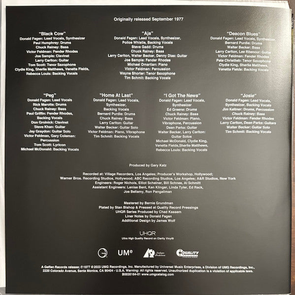 Aja *ANALOGUE PRODUCTIONS* |   Retro Vinyl Club