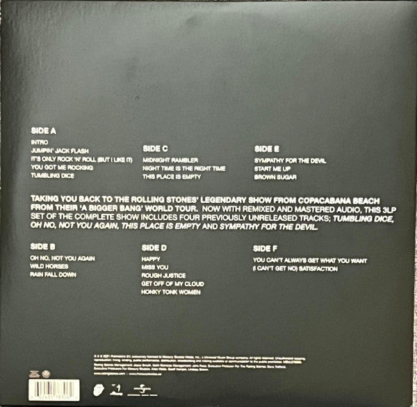 A Bigger Bang - Live On Copacabana Beach (3xCOLOR VINYL) |   Retro Vinyl Club