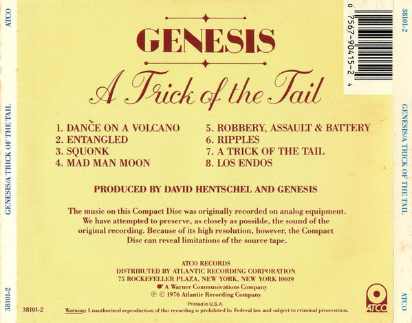A Trick Of The Tail (CD) | Excellent+ (EX+) Near Mint- (NM-) Retro Vinyl Club