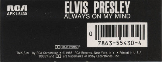 Always On My Mind (CASSETTE) | Near Mint (NM) Near Mint (NM) Retro Vinyl Club