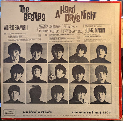 A Hard Day's Night (Original Motion Picture Sound Track) (VINYL) | Very Good (VG) Very Good Plus (VG+) Retro Vinyl Club