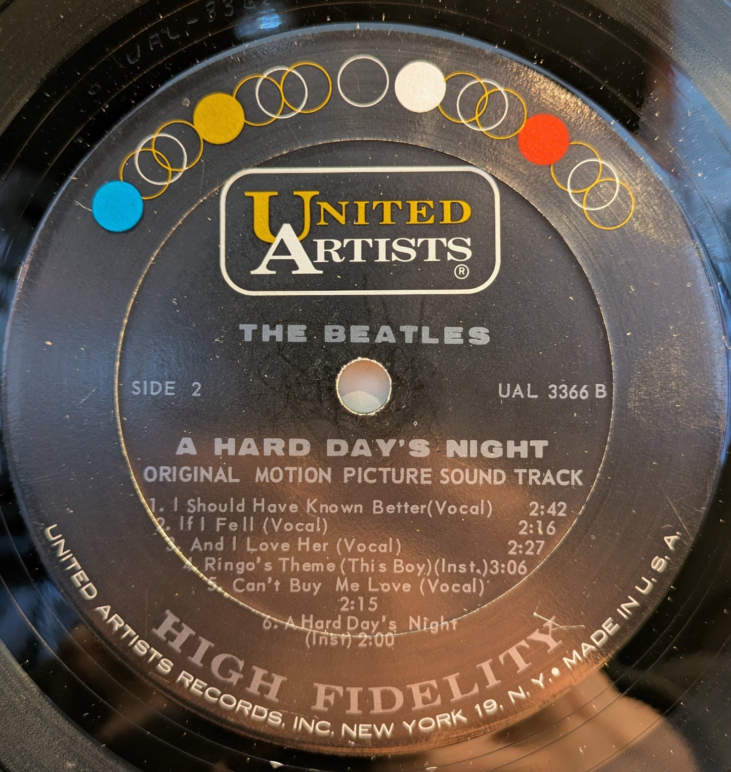 A Hard Day's Night (Original Motion Picture Sound Track) (VINYL) | Very Good (VG) Very Good Plus (VG+) Retro Vinyl Club