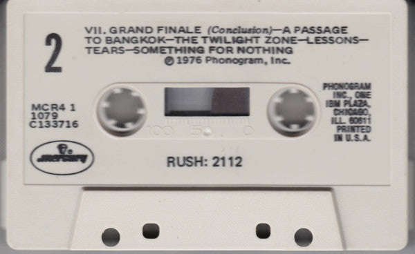 2112 (CASSETTE) | Very Good (VG) Excellent (EX) Retro Vinyl Club