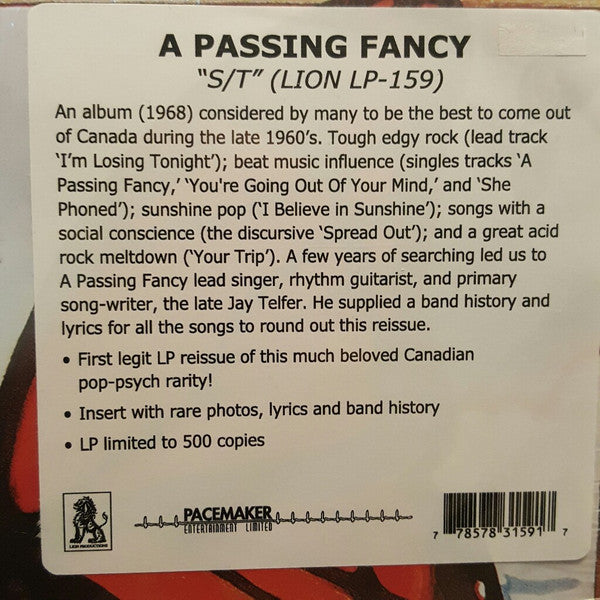 A Passing Fancy |   Retro Vinyl Club