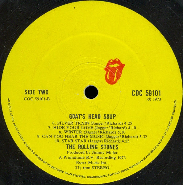 The Rolling Stones Goat's Head Soup - Original VINYL LP with 2 x INSERTS