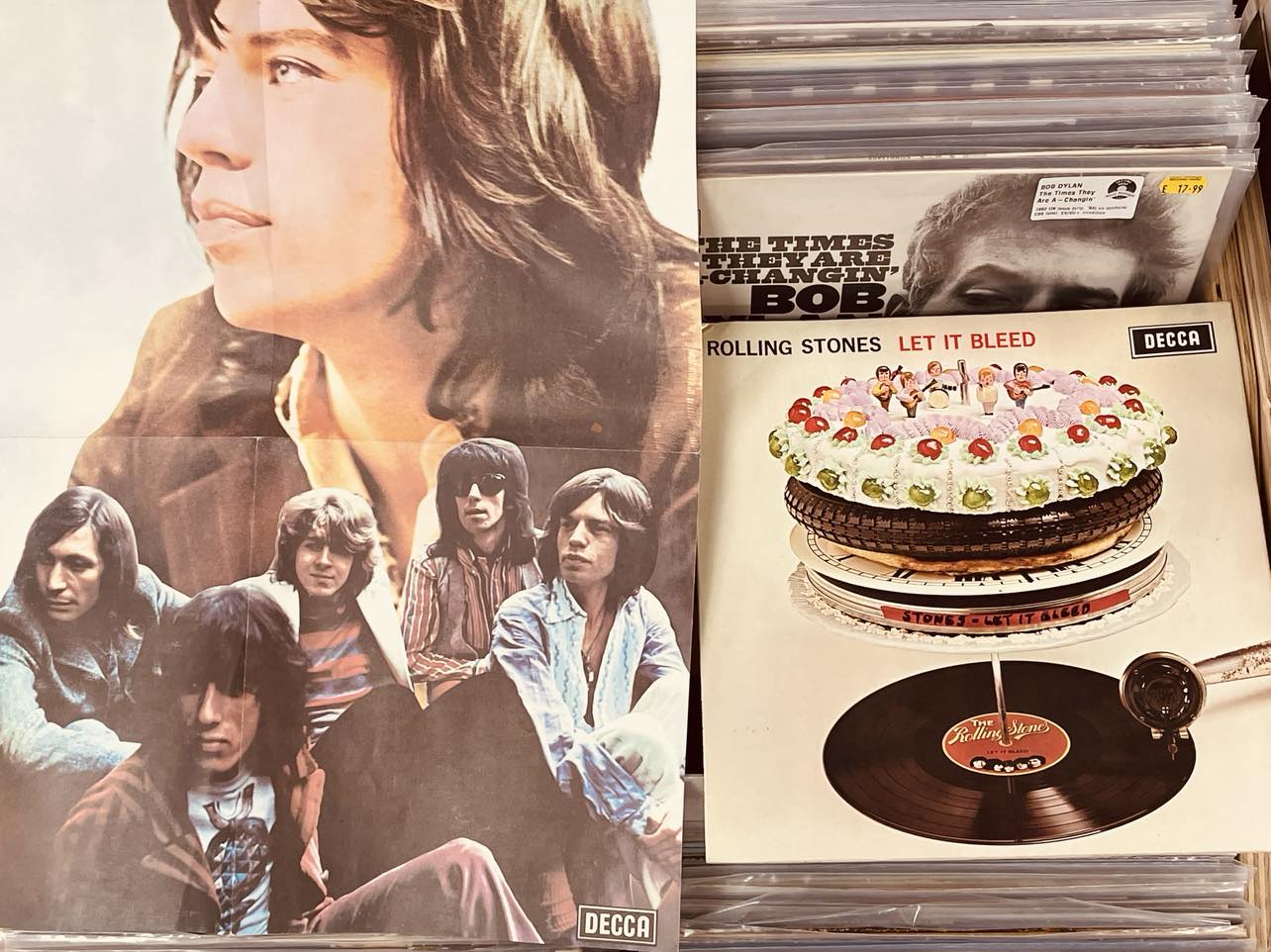 The Rolling Stones ‎Let It Bleed - Original Unboxed Stereo VINYL LP with POSTER