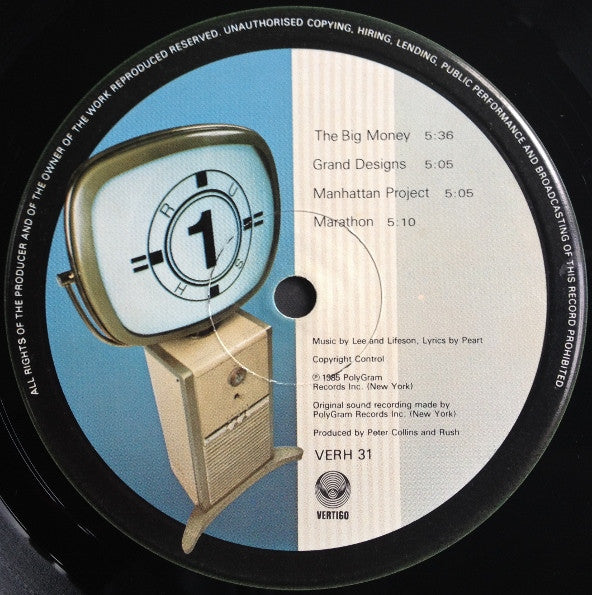 Rush ‎Power Windows - VINYL LP with INNER