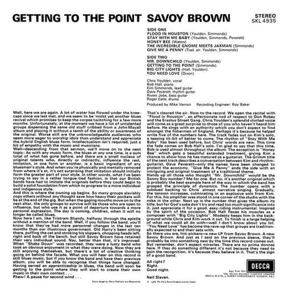 Savoy Brown Getting To The Point - VINYL LP - ORIGINAL STEREO - UNBOXED DECCA
