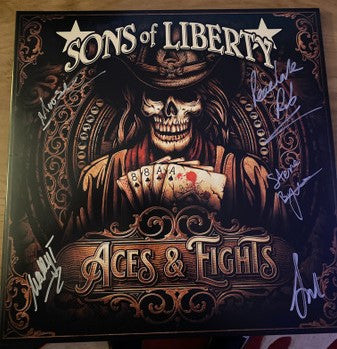 Sons Of Liberty Aces & Eights- BLUE COLOURED VINYL LP + EXTRAS - SIGNED  - NUMBERED
