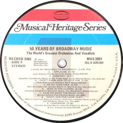 50 Years Of Broadway Music | Near Mint (NM) Near Mint (NM) Retro Vinyl Club