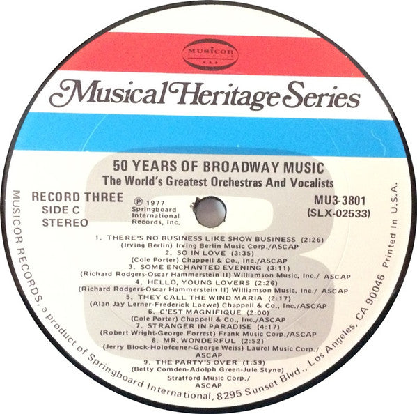 50 Years Of Broadway Music | Near Mint (NM) Near Mint (NM) Retro Vinyl Club