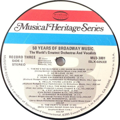 50 Years Of Broadway Music | Near Mint (NM) Near Mint (NM) Retro Vinyl Club