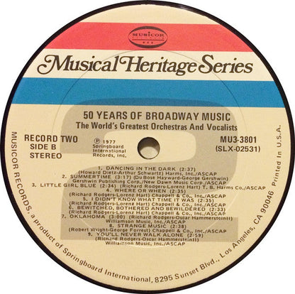 50 Years Of Broadway Music | Near Mint (NM) Near Mint (NM) Retro Vinyl Club