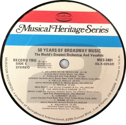 50 Years Of Broadway Music | Near Mint (NM) Near Mint (NM) Retro Vinyl Club