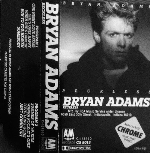 Reckless *CASSETTE* | Near Mint (NM) Near Mint (NM) Retro Vinyl Club