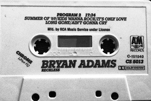 Reckless *CASSETTE* | Near Mint (NM) Near Mint (NM) Retro Vinyl Club