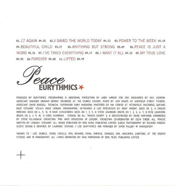Peace (CD) | Very Good Plus Plus (VG++) Excellent (EX) Retro Vinyl Club