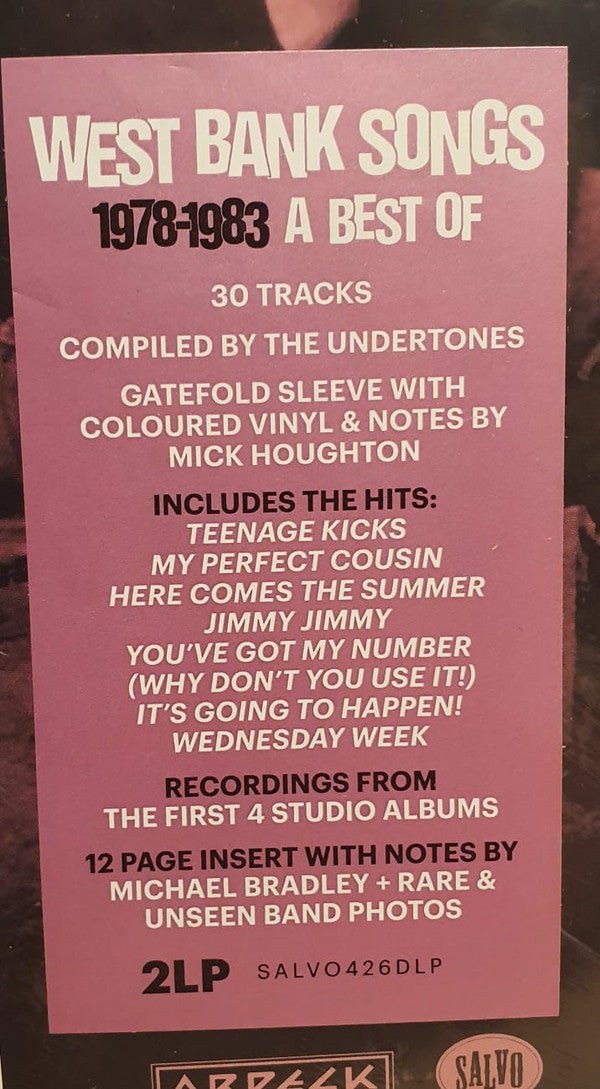 The Undertones ‎West Bank Songs 1978-1983 - 2 x PURPLE & WHITE COLOURED VINYL LP SET