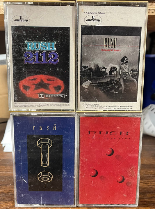 RUSH CASSETTE LOT OF 4 | Very Good Plus (VG+) Very Good Plus (VG+) Retro Vinyl Club